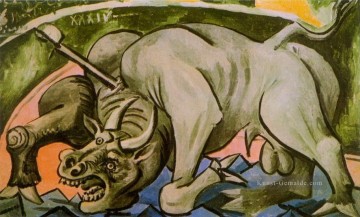 Taureau mourant 1934 kubistisch Ölgemälde